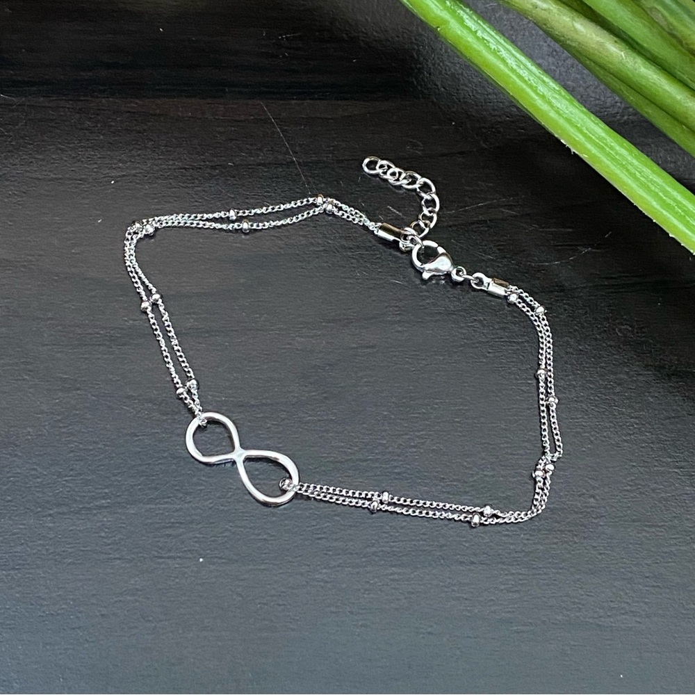 Silver-tone Dainty Infinity Bracelet